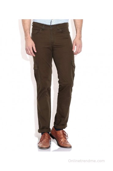 John Players Khaki Slim Casuals Trousers